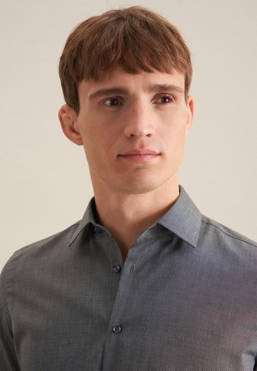 Seidensticker Herren Men Slim Shortsleeve Cotton Businesshemd (1er Pack) 36 Dunkelgrau(666261), 36 D