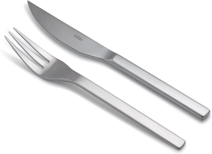 höfats - Steakbesteck 8-teilig mit Steakmesser, Steakgabel und Holzkiste - Besteckset 4 Personen - r