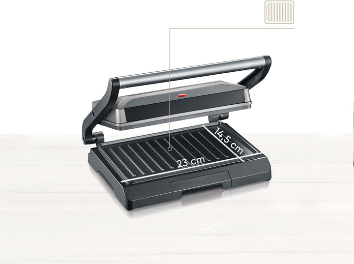 SEVERIN Kontaktgrill für Sandwiches, Steak und als Panini Grill, antihaftbeschichteter Sandwich Make