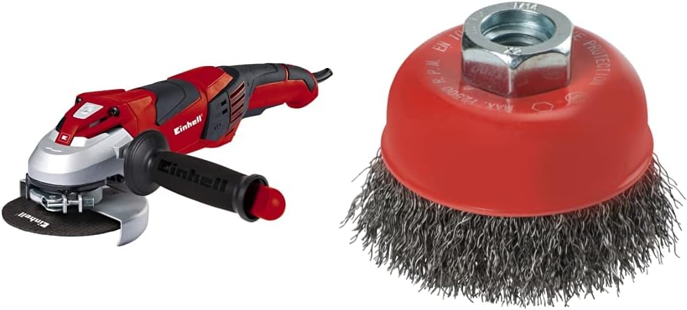 Einhell Winkelschleifer TE-AG 125 CE (1100 W, Scheibe Ø 125 mm, Konstantelektronik, Schutzhaube, Sch