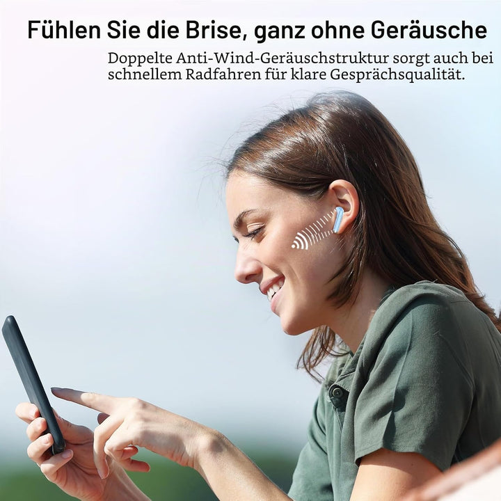 Jesebang Bluetooth Kopfhörer In Ear, Kopfhörer Kabellos Bluetooth 5.3, Ultraleicht Ohrhörer mit HD M