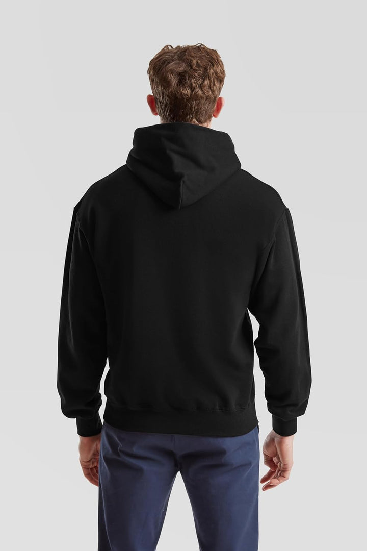Fruit of the Loom Herren Ss106m Kapuzenpullover S Schwarz + Gratis Myshirt Stoffbeutel, S Schwarz +