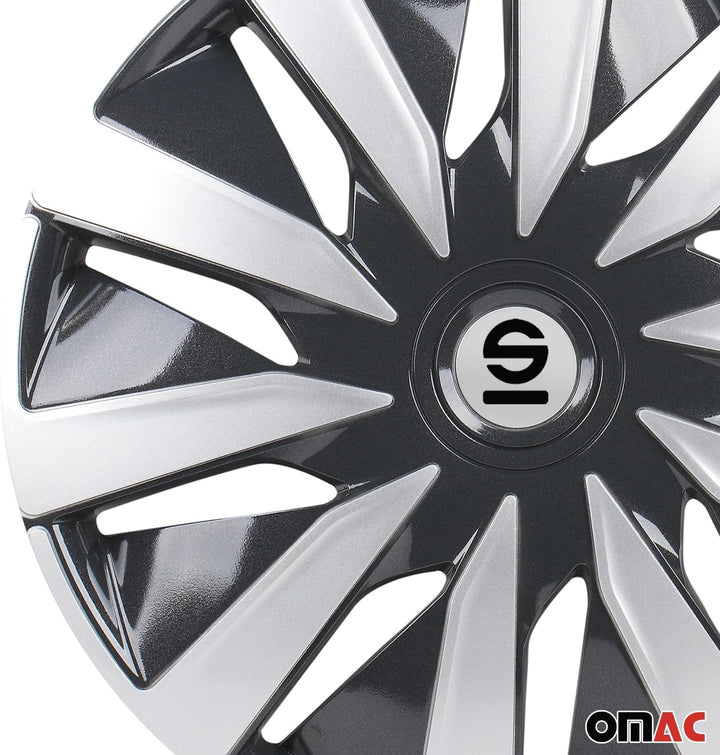 Satz Sparco Radzierblenden Lazio 16-Zoll Grau/Silber 16" Grau, 16" Grau