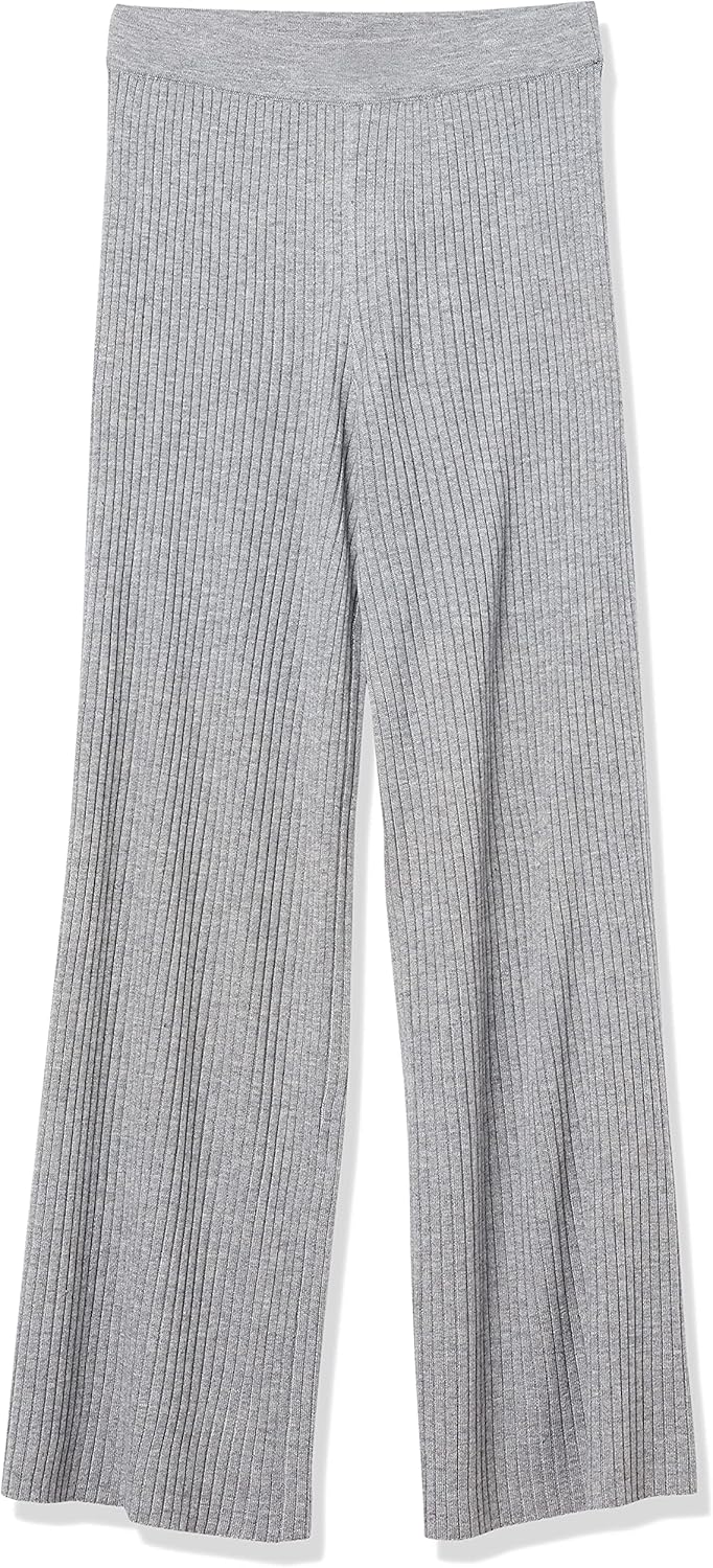 The Drop Damen Pants Catalina Pull-on Rib Sweater Pant XL Grau Meliert, XL Grau Meliert