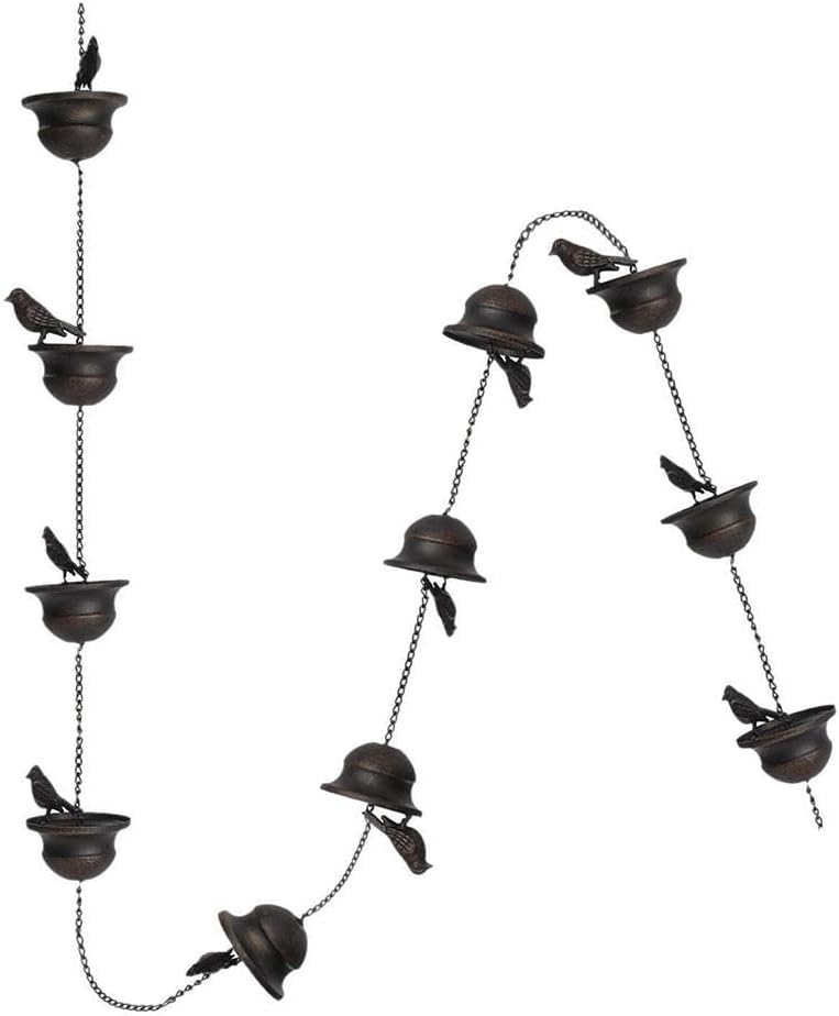 2,4/M Regenkette Japanischer Stil Korridor mit Drainagekette Villa Bird Cup Regen Fallrohr W4N0 Deko