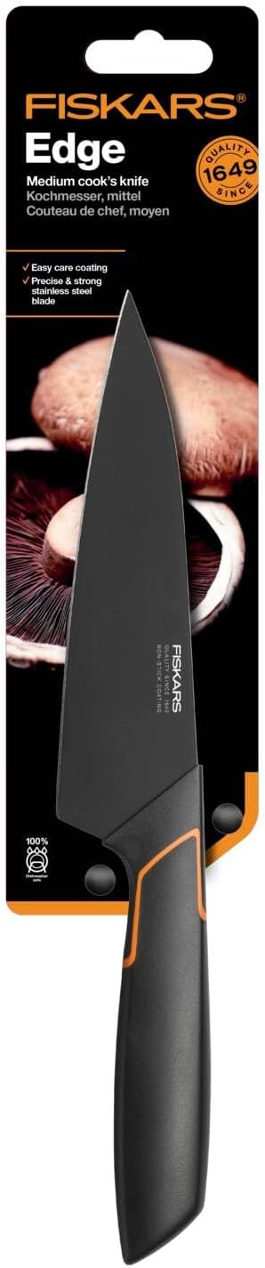 Fiskars Kochmesser, Modernes Design, Gesamtlänge: 27 cm, Qualitätsstahl/Kunststoff, Edge, 1003095 15
