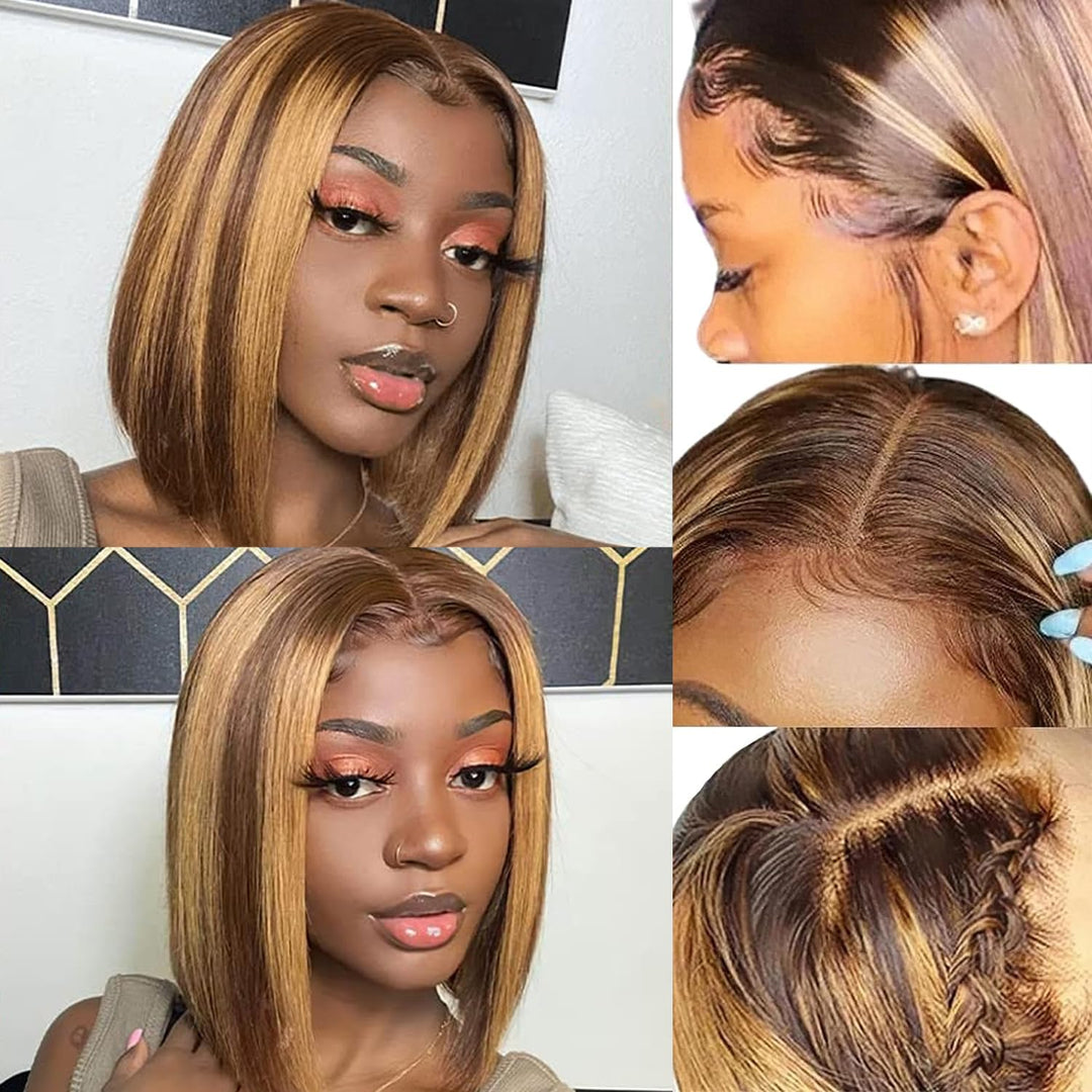 Bob Wig Human Hair Lace Front Human Hair Wigs 13x4 Lace Front Wigs Brazilian Straight Bob Wig Human