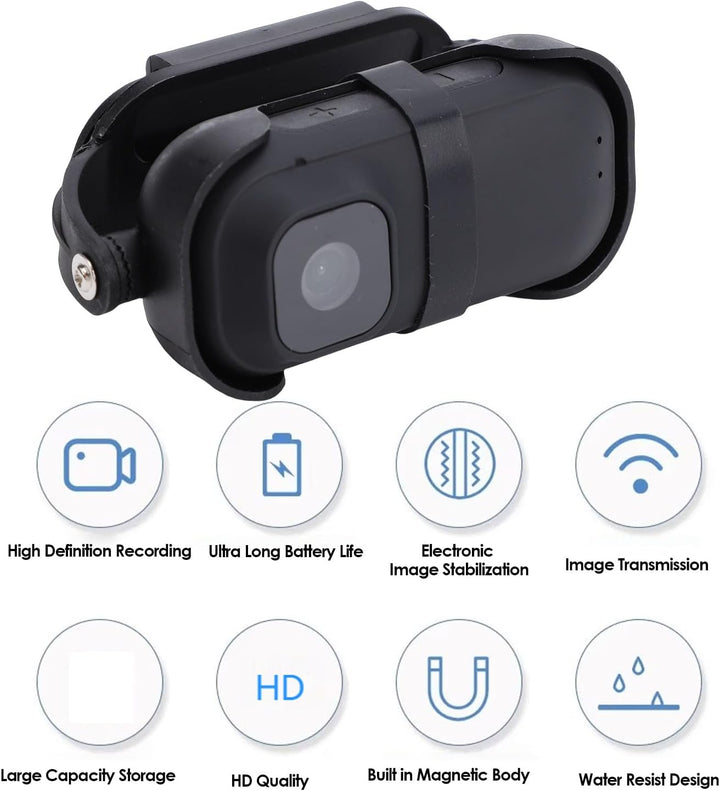 4K Action Cam Körperkamera mit magnetischem Trageband, Zurück-, wasserdichtes Gehäuse, Ladebox, Mont