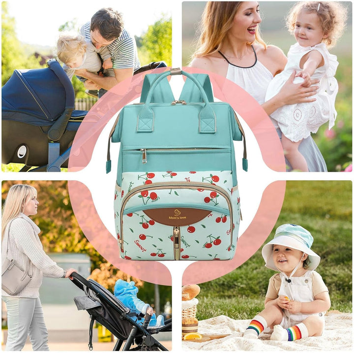 Wickelrucksack,Wasserdichte Grosse Windeltasche Mit Kinderwagen Halterung | Baby Reisetasche Mit Wic