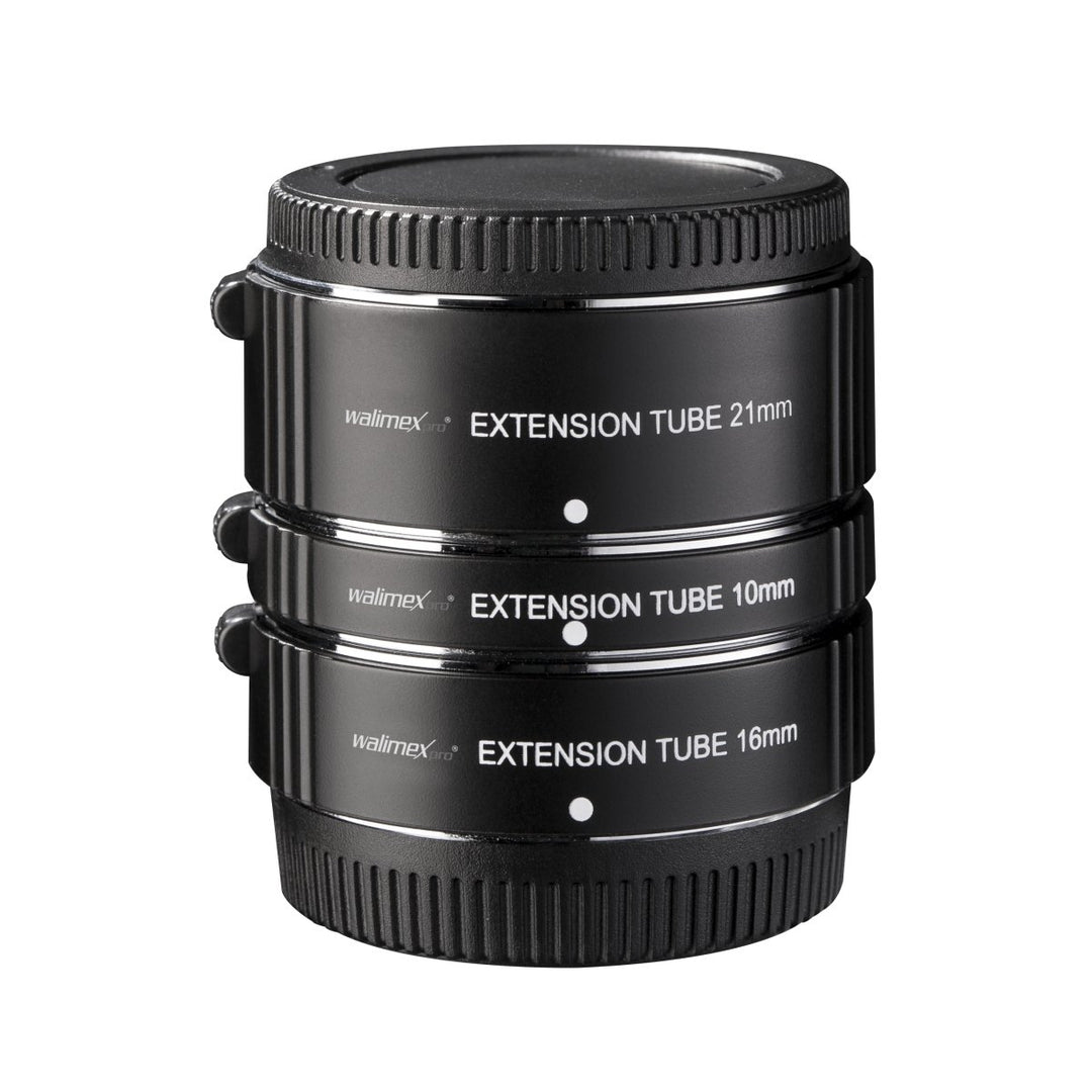 Walimex 20795 Pro Automatik-Zwischenringsatz Makroringe für Micro Four Thirds, Micro Four Thirds