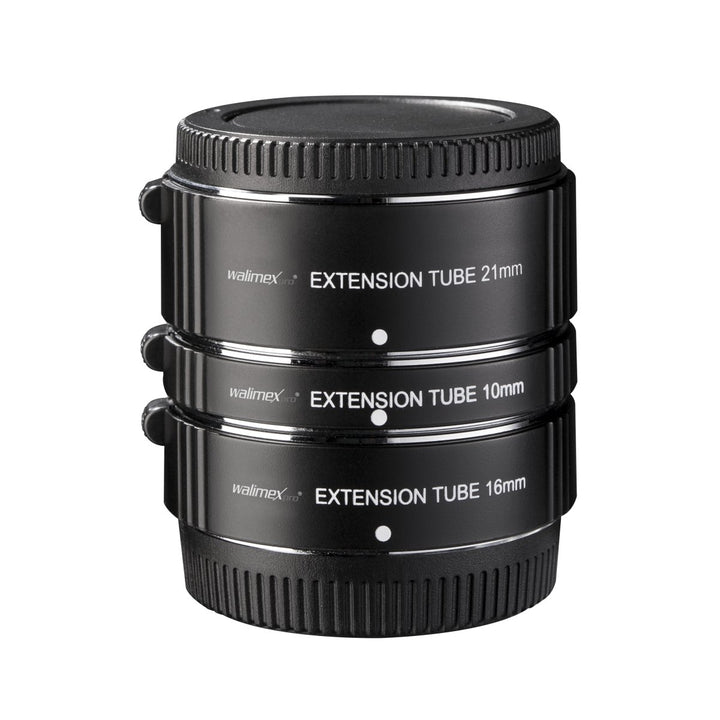 Walimex 20795 Pro Automatik-Zwischenringsatz Makroringe für Micro Four Thirds, Micro Four Thirds
