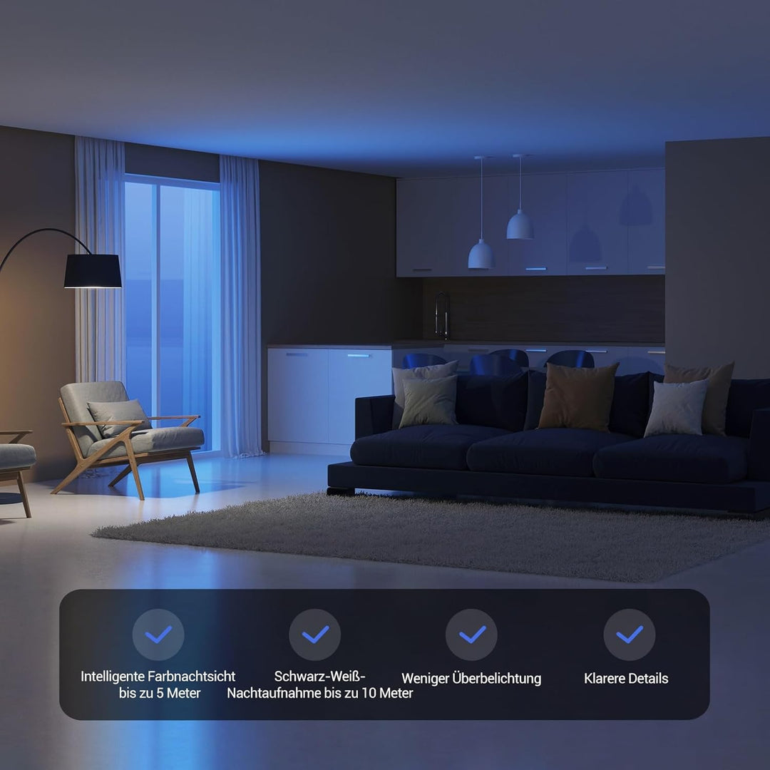 EZVIZ 2K WLAN Überwachungskamera Innen, 360º PTZ Indoor Kamera mit Personenerkennung und -verfolgung