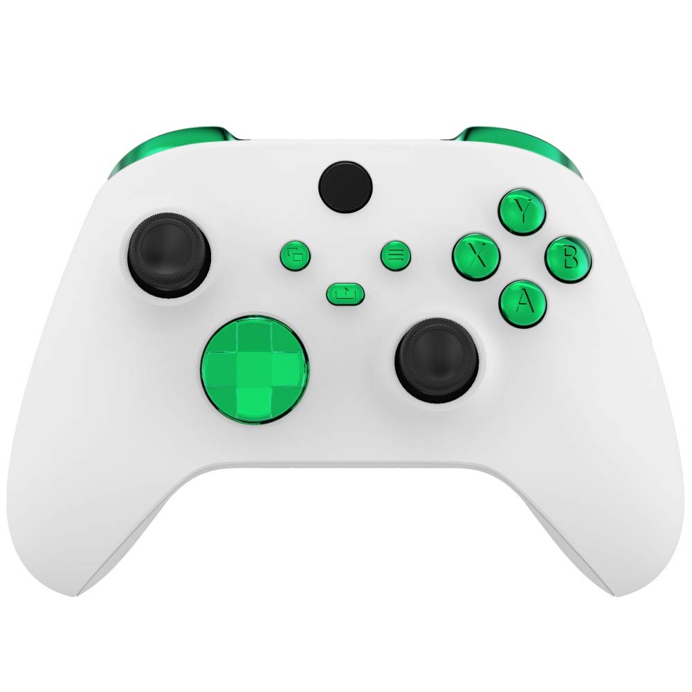 eXtremeRate Tasten Set für Xbox Series X&S Controller, Glänzende DIY-Ersatz D-Pad/ABXY/View/Share/Me