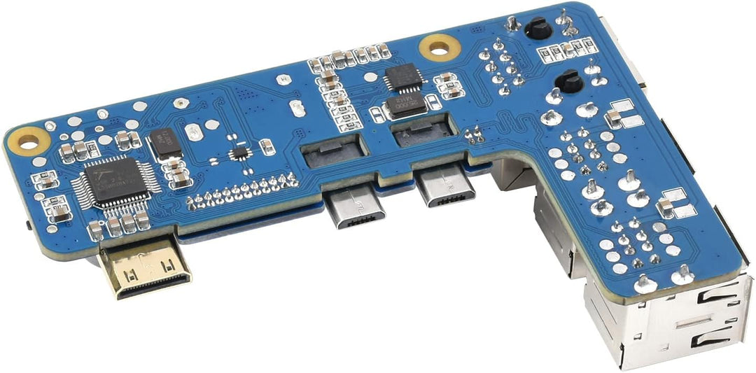 Waveshare Pi Zero auf Raspberry Pi 3 Model B/B+ Adapter, Onboard 4-CH USB Port, 100M Ethernet Port u