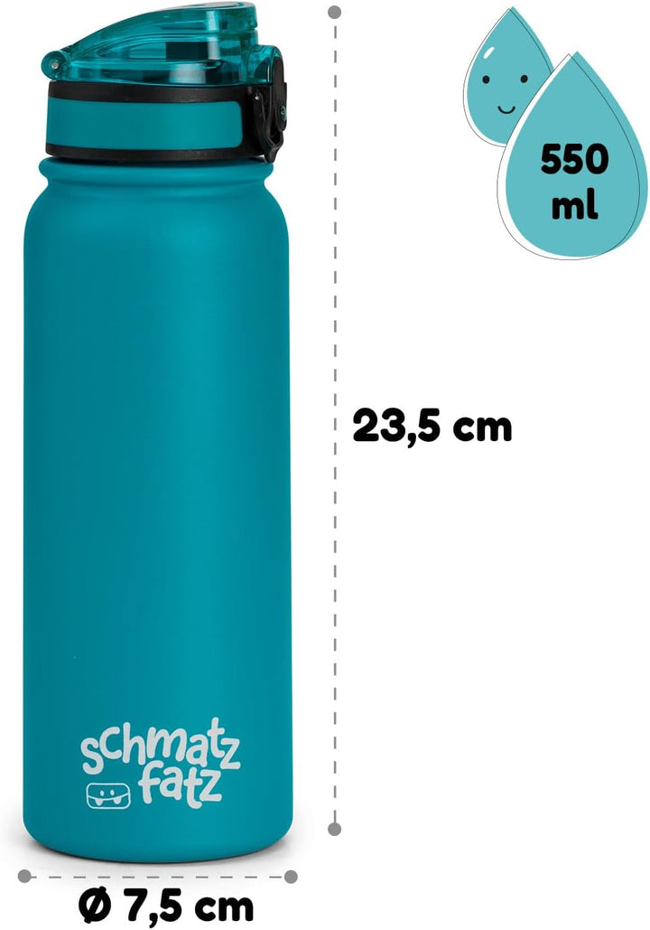 schmatzfatz Thermosflasche, Trinkflasche Kinder Auslaufsicher, 550ml Edelstahl-Trinkflasche Thermo f