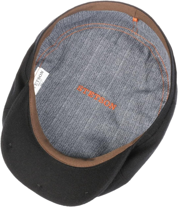 Stetson Brooklin Wool Cashmere Flatcap Herren - Made in EU - Mütze mit Futter aus Baumwolle - Unifar