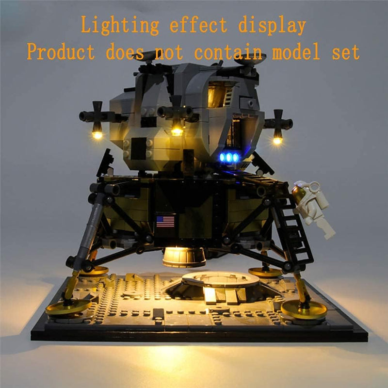 GEAMENT LED-Licht-Set für Creator Expert NASA Apollo 11 Mondlandefähre - Kompatibel mit Lego 10266 B