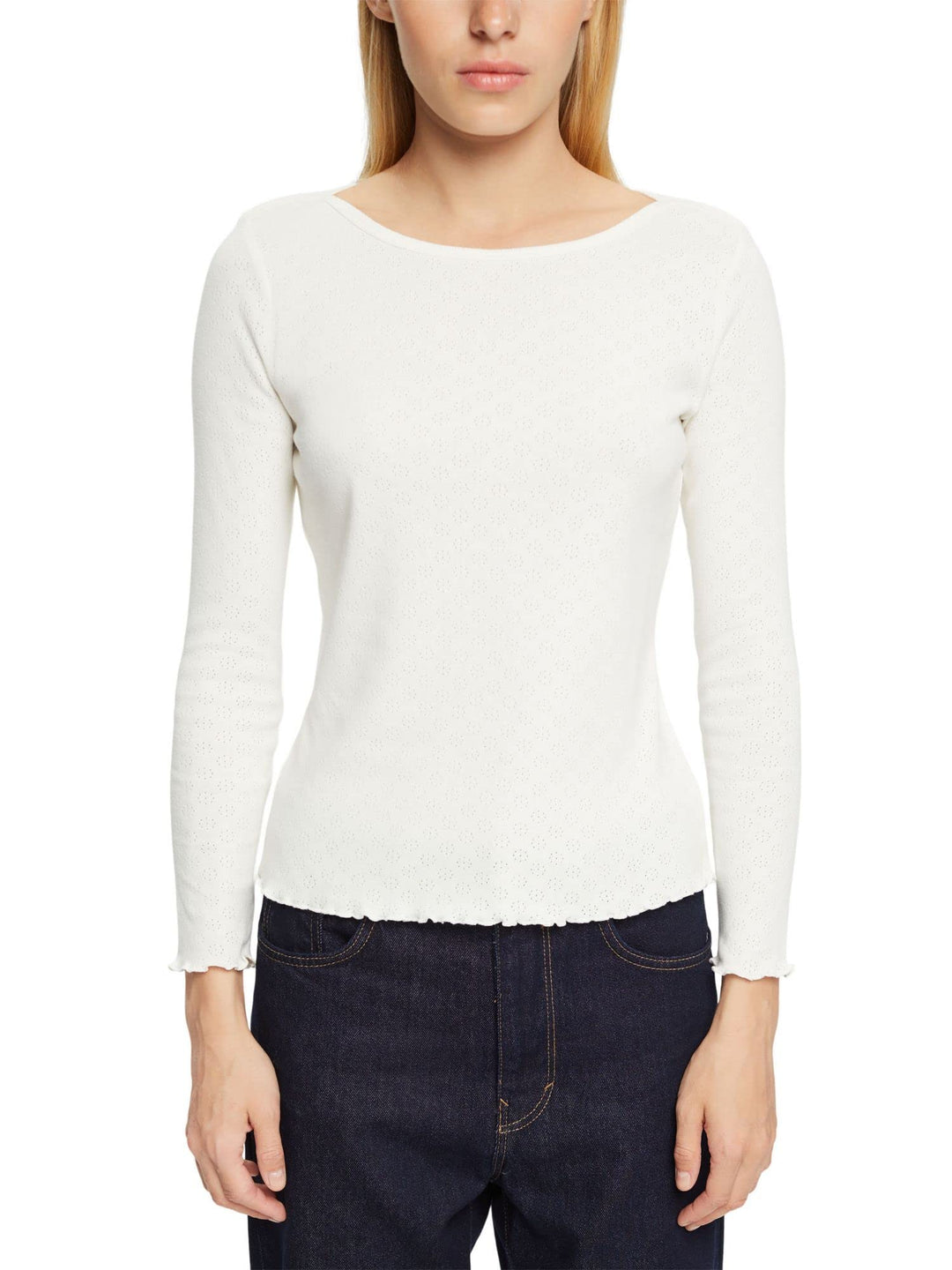 ESPRIT Damen T-Shirt XS 110/Off White, XS 110/Off White