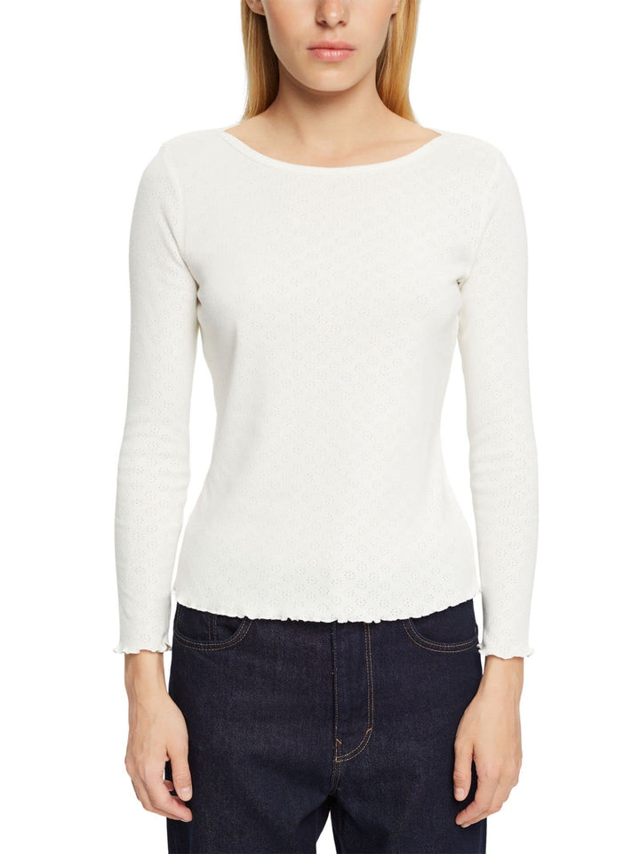 ESPRIT Damen T-Shirt XS 110/Off White, XS 110/Off White