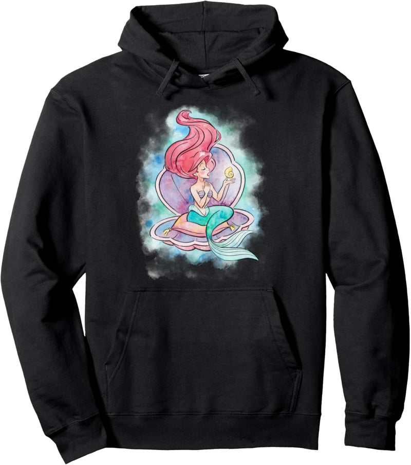 Disney The Little Mermaid Ariel Singing Watercolor Profile Pullover Hoodie