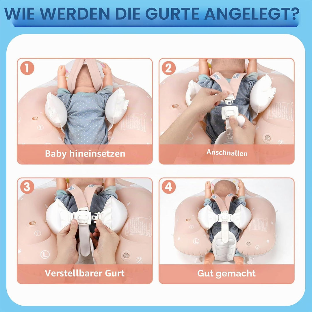 Aufblasbare Baby Schwimmfloat 0-6 Monate Baby Pool Float mit Sicherheitssitz 6-12 Monate Säugling Kl