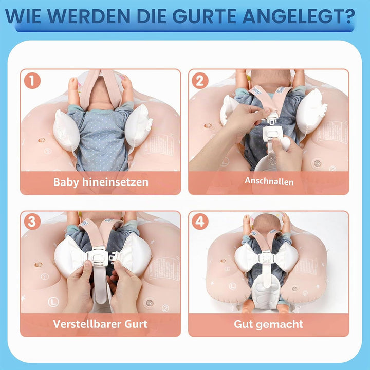Aufblasbare Baby Schwimmfloat 0-6 Monate Baby Pool Float mit Sicherheitssitz 6-12 Monate Säugling Kl
