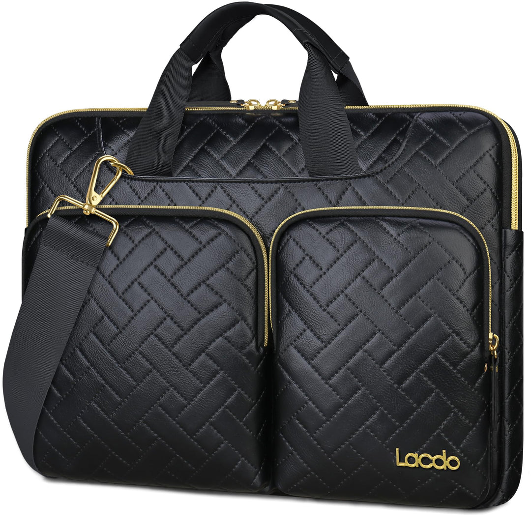 Lacdo 360° Rundumschutz Laptop Schultertasche Hülle für Acer HP Dell ASUS Laptop 15-15.6 Zoll, Acer