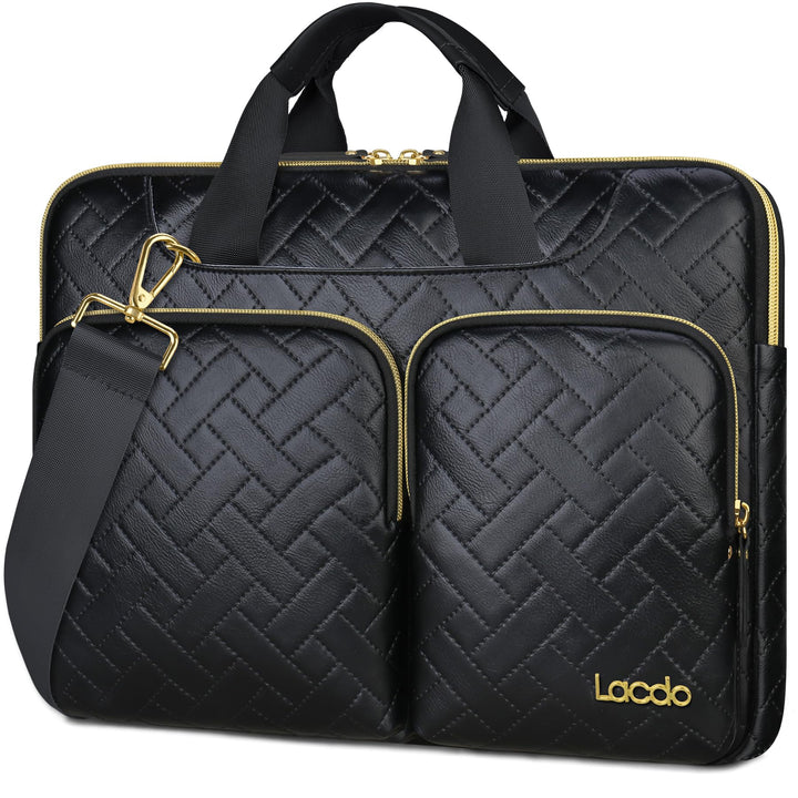 Lacdo 360° Rundumschutz Laptop Schultertasche Hülle für Acer HP Dell ASUS Laptop 15-15.6 Zoll, Acer
