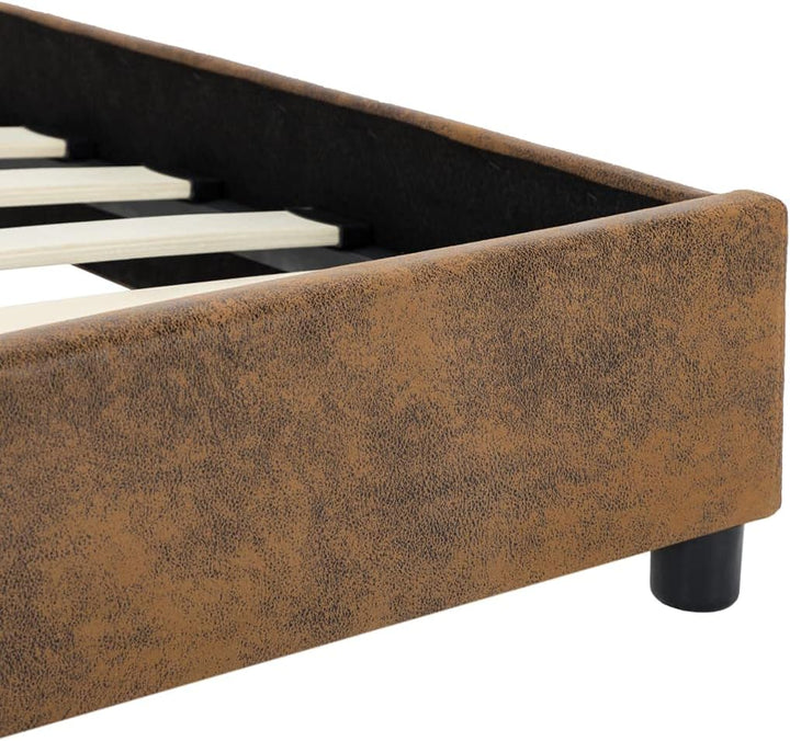 vidaXL Polsterbett Klassisch Bett Einzelbett Bettgestell Lattenrost Bettrahmen Schlafzimmerbett Eheb