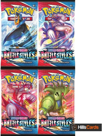 Pokemon Karten Booster Packs (4 Verschiedene Modelle) - Battle Styles - Englisch