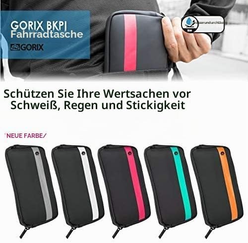 GORIX Cycling Pouch Fahrradtasche wasserdichte Handytasche Rennrad MTB Fahrrad Fahrrad (BKPI) (Grau)