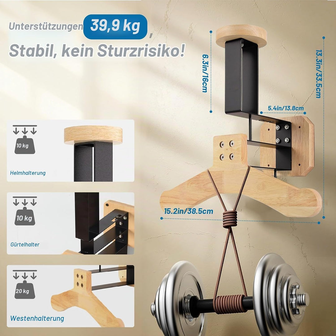 Motorrad Garderobe, Motorradhelm Halterung Wand, Helm Halterung Wand, Helmhalterung Wand für Motorra