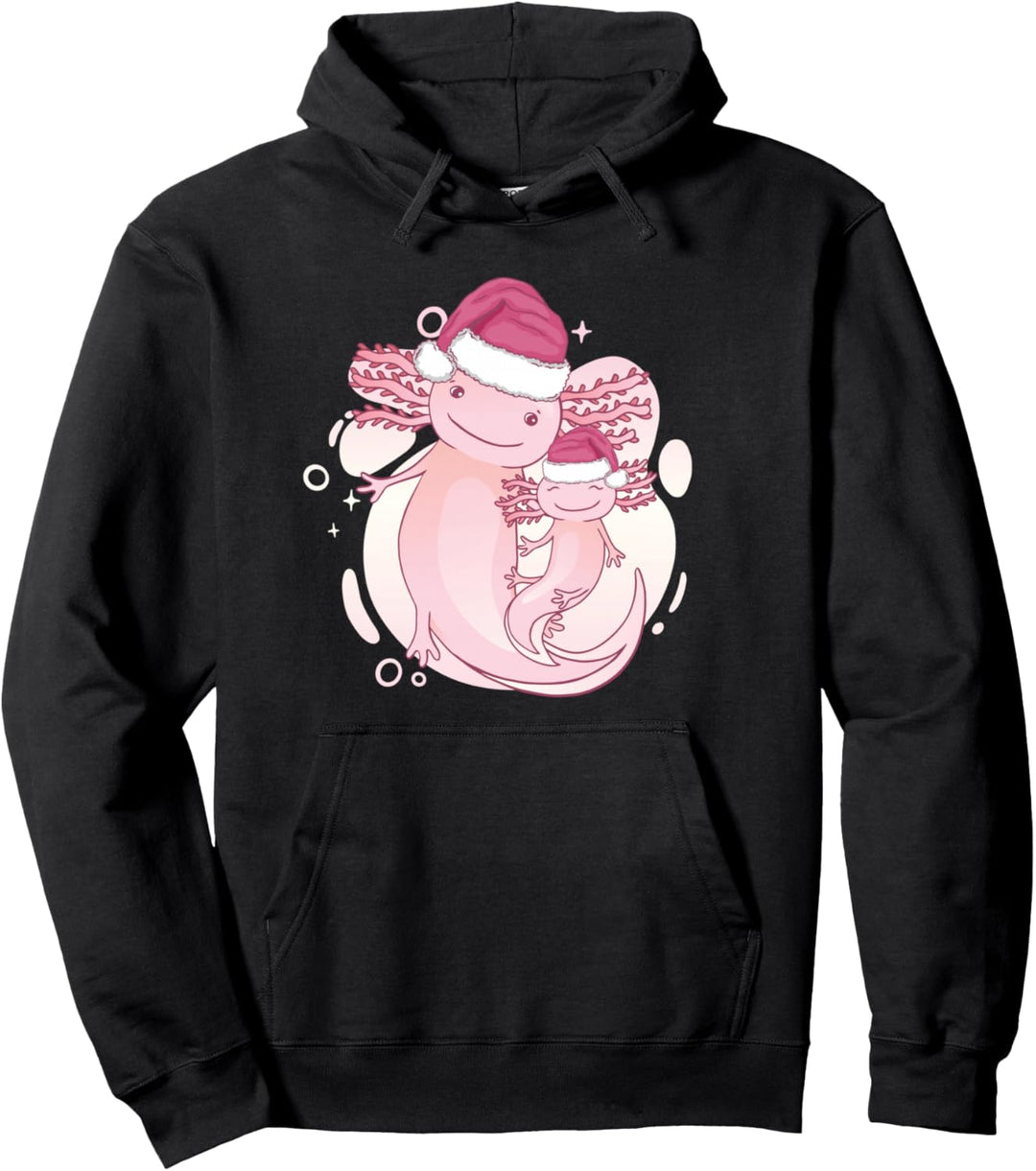 ALL I WANT FOR CHRISTMAS IS AN AXOLOTL Santa Hat Meme Pullover Hoodie