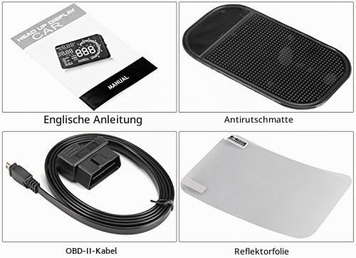 Qiilu A8 5.5 Zoll OBD II Auto HUD Head Up Display Auto Windshied Reflektierende Bildschirm Geschwind