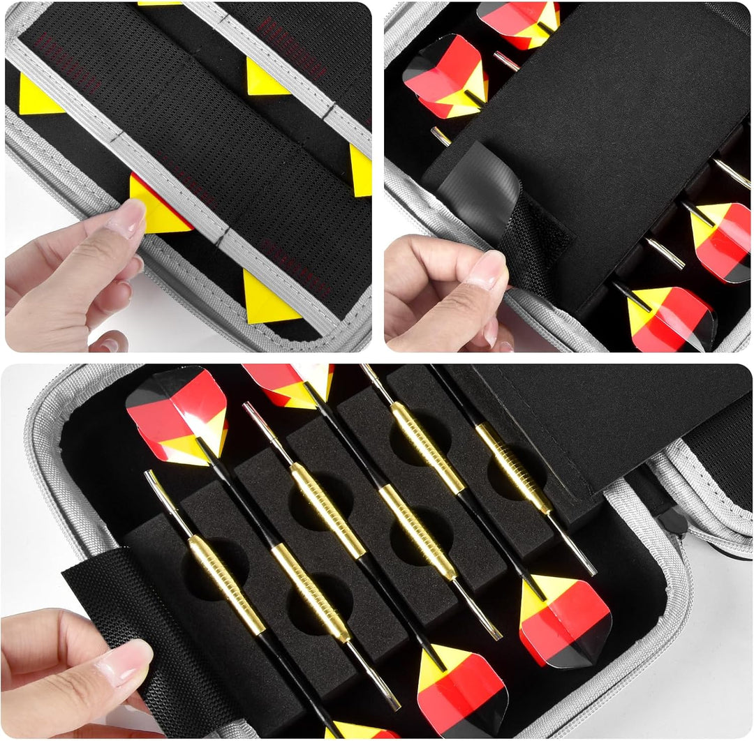 Boobowl Darts Tasche - Hard Shell Stossfeste Dart-Aufbewahrungstasche, Tragbare Tragekoste für Stahl