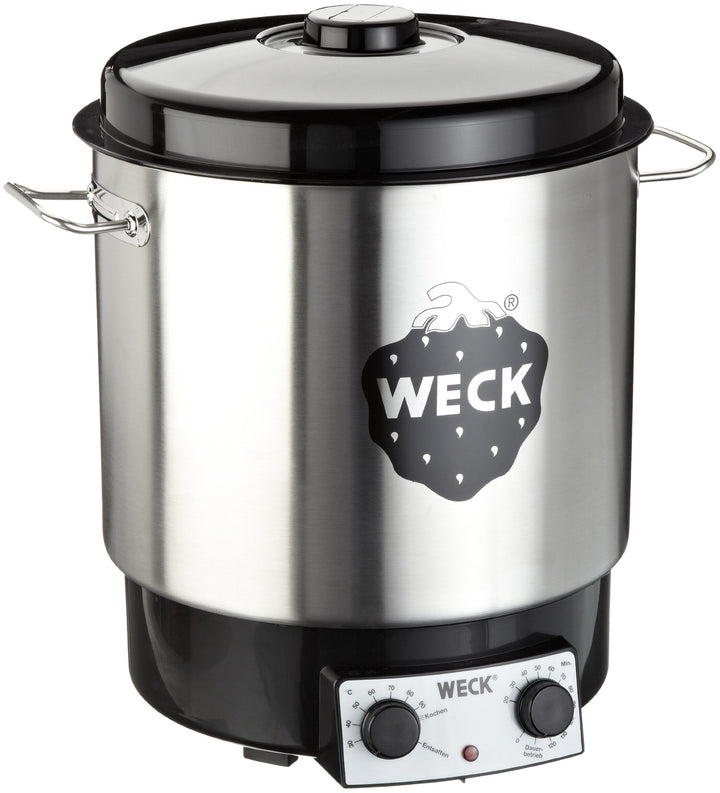 Weck WAT 25 Einkochautomat 1800 Watt mit Uhr, Edelstahl 18/10, 230 Volts, Metallic Single