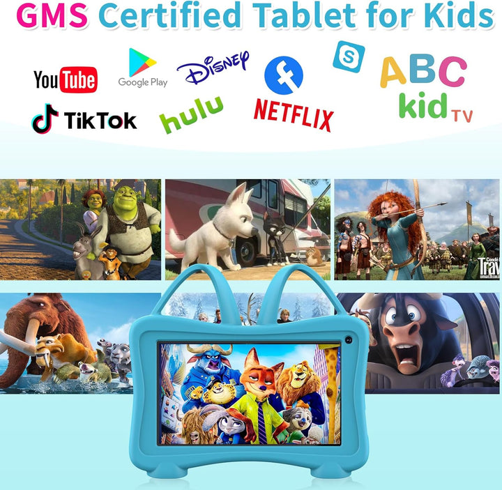 Kids Tablet 7 Kleinkind Kinder Lerntablett mit WLAN, YouTube, Elternkontrolle, langlebige Hülle Bild