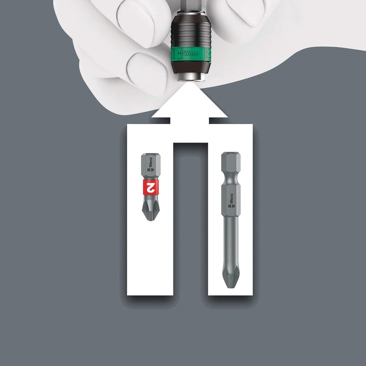 Wera 05051066001 Kraftform Kompakt 838 RA-R M Imperial Set 1, 15-teilig