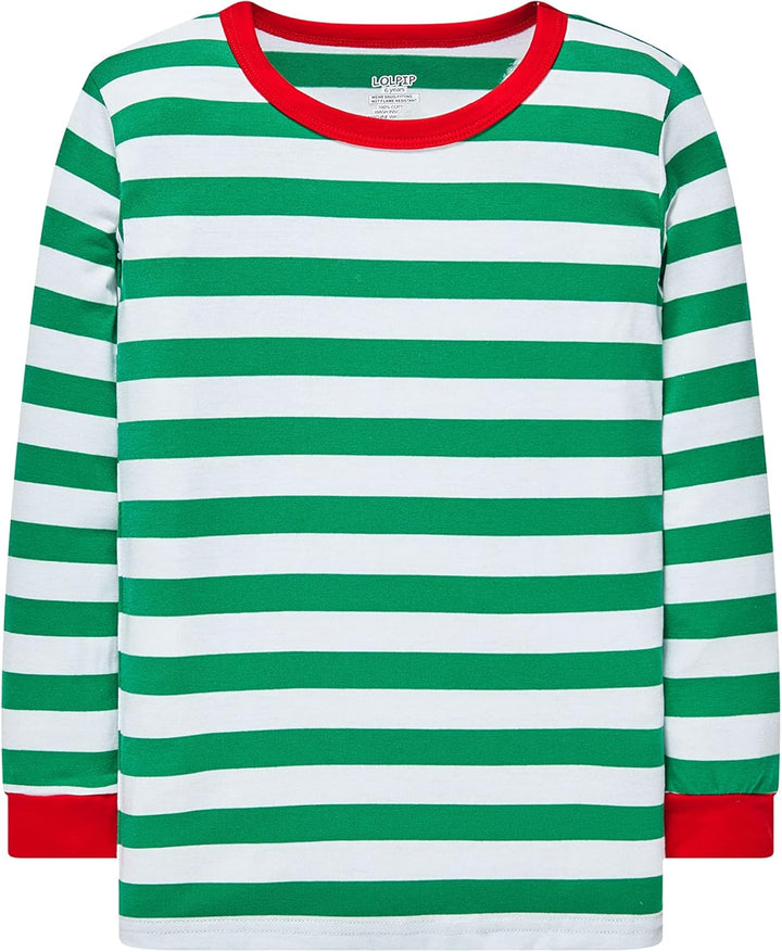 LOLPIP Jungen Pyjama Langarm 4-teilig Kleine Kinder Nachtwäsche Schlafanzug Set 2-14 Jahre Elf-grüne