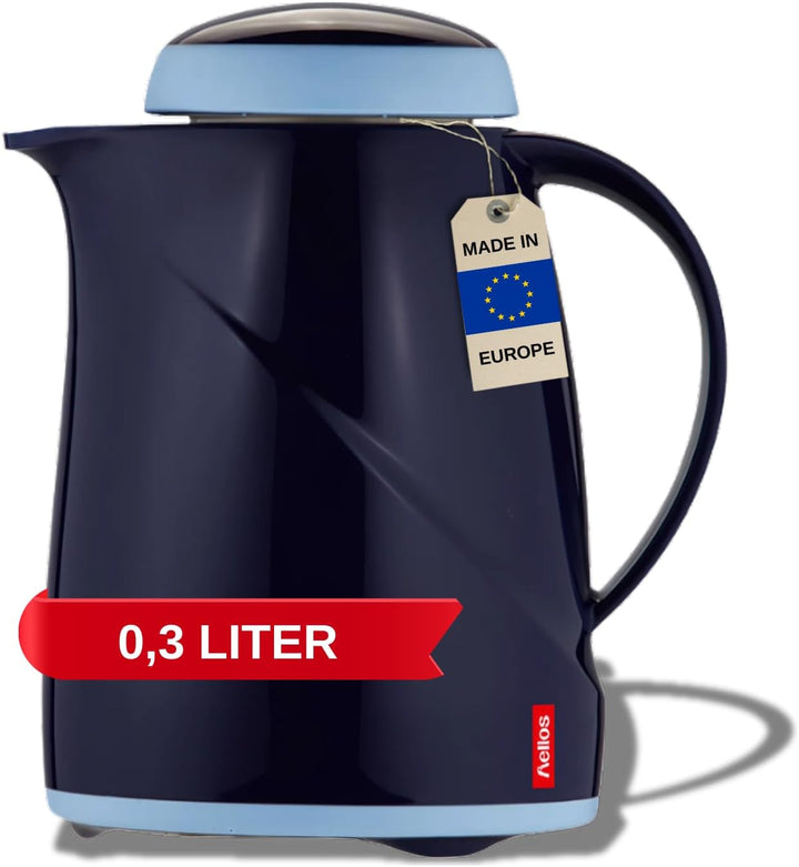 Helios Wave Kunststoff-Isolierkanne, dunkelblau, 0,3 Liter Dunkelblau 0,3 Liter, Dunkelblau 0,3 Lite
