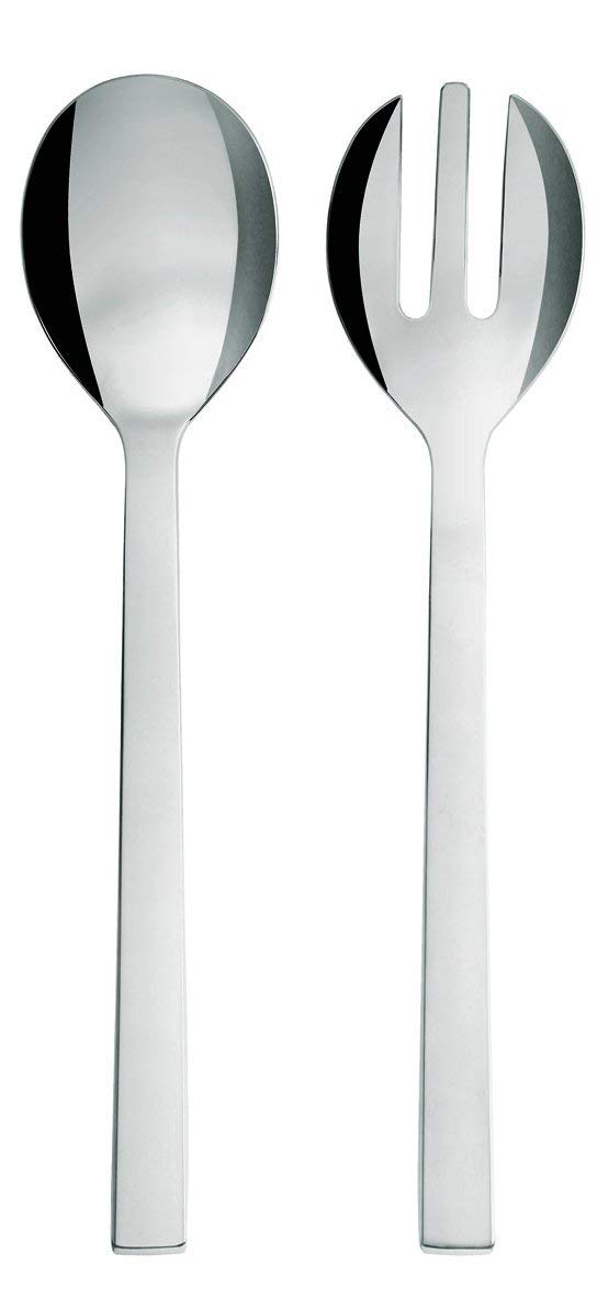Alessi "Santiago" Salatbesteck, Edelstahl, 8 x 29.5 x 5 cm, Edelstahl