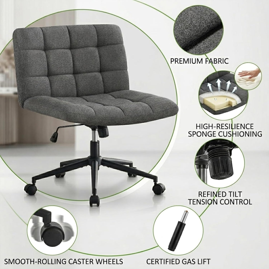 Hellove Bürostuhl Schreibtischstuhl mit breiter Sitzfläche, Ergonomischer Schneidersitz Stuhl ohne A