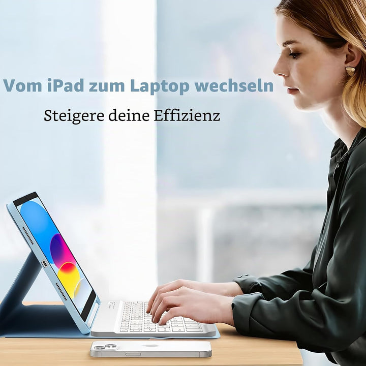 KBCASE Bluetooth-Tastatur-Schutzhülle für iPad, blue