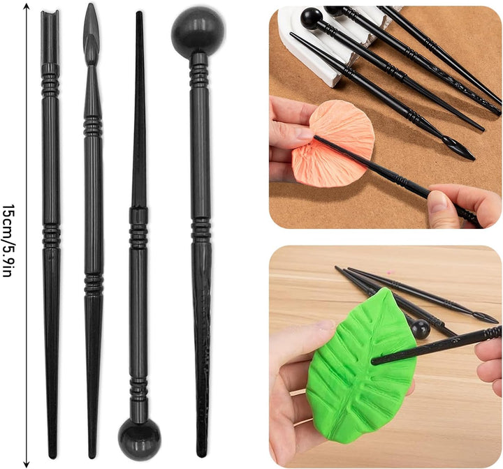 40 Stück Töpferwerkzeug Set, Modellierwerkzeug Ton Werkzeug Set mit Aufbewahrungstasche, Töpfer Werk
