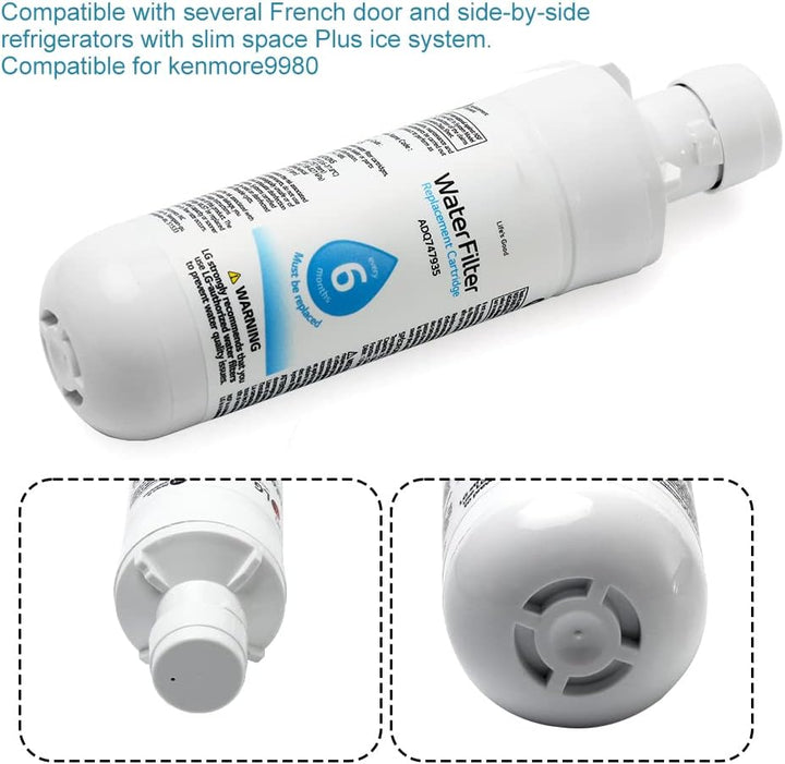 QOTSTEOS LT1000P Ersatz-Kühlschrank-Wasserfilter, Ersatzfilter für Kenmore9980 (1 Stück) 1 stück, 1 