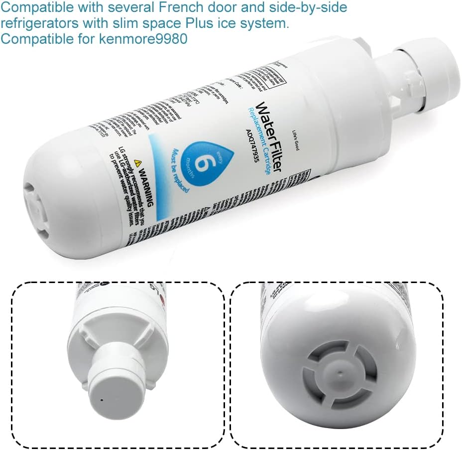 SUNERLORY LT1000p Ersatz Wasserfilter für Kenmore Kühlschrank 9980, 100 Liter Fassungsvermögen (1 St