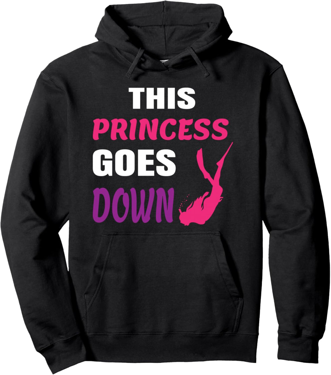 Taucherprinzessin, Taucher unter Wasser Pullover Hoodie