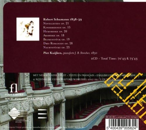 Robert Schumann: Klavierwerke 1838/1839 (Noveletten op.21/Kinderszenen/Arabeske/u.a.), Audio-CD