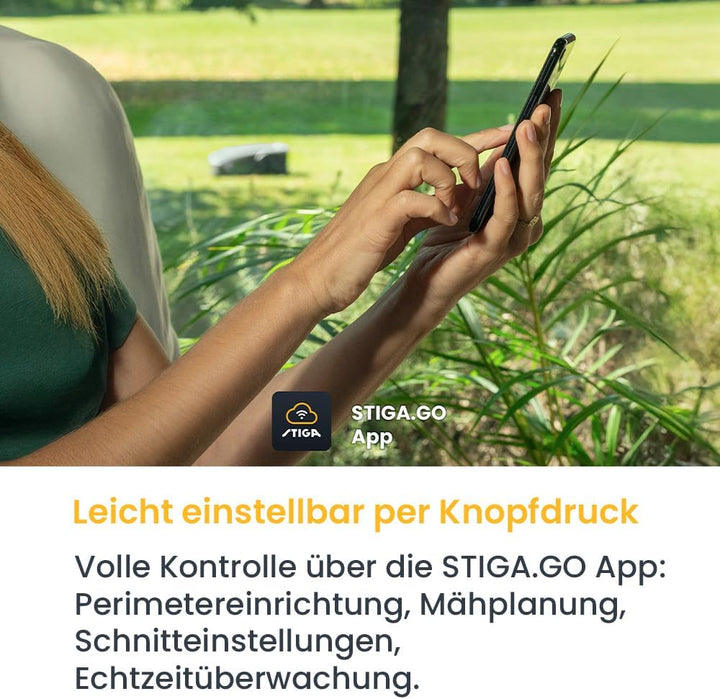 STIGA A 8 - Autonomer Mähroboter, kabellos, AGS & GPS-RTK Navigation, bis zu 800 m², App-gesteuert,