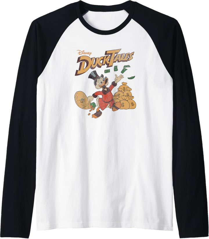 Disney Duck Tales Scrooge McDuck Money Bags Raglan